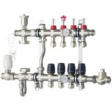 Колектор 4 контура KOER KR.S1011 із вбудованим змішувальним вузлом Колектор 4 контура KOER KR.S1011 із вбудованим змішувальним вузлом