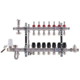 Колектор 8 контуров KOER KR.S1011 із вбудованим змішувальним вузлом Колектор 8 контуров KOER KR.S1011 із вбудованим змішувальним вузлом