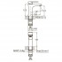 Смеситель для умывальника (раковины) Aquatica (HT-1A171P) HT д.35 литой на гайке SS