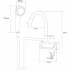Кран-водонагрівач для ванної проточний Aquatica JZ 3.0кВт 0,4-5бар гусак вухо на гайці (JZ-6C141W)