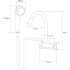 Кран-водонагреватель для ванны проточный Aquatica JZ 3.0кВт 0,4-5бар гусак ухо настенный (JZ-7C141W)