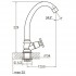 Смеситель для умывальника (раковины) Aquatica (QN-1G158C) QN 1/2" монокран на гайке