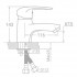 Змішувач для умивальника (раковини) Tau (SM-2A144C) SM д.40 литий на шпильці