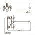 Смеситель для ванны Aquatica PM-2C257C PM 1/2" гусак прямой 350мм дивертор встроенный картриджный