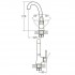 Змішувач Aquatica (HL-4B130C) HL д.35 для кухні гусак вухо на гайці