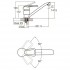 Смеситель Aquatica (MD-2B244C) MD д.40 для кухни гусак прямой 250мм на шпильке