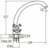 Смеситель Aquatica (PL-4B155C) PL 1/2" для кухни гусак ухо на гайке