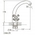 Смеситель Aquatica (PL-4B355C) PL 1/2" для кухни гусак короткий ухо на гайке