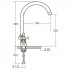 Смеситель Aquatica (PL-4B455C) PL 1/2" для кухни гусак высокий ухо на гайке