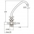 Змішувач Aquatica (PM-1B157C) PM 1/2" для кухні економ на гайці