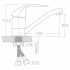 Смеситель для кухни Tau (SM-1B144C) SM д.40 гусак прямой 150мм на гайке