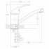 Смеситель для кухни Tau (TN-2B142C) TN д.35 гусак прямой 150мм на шпильке
