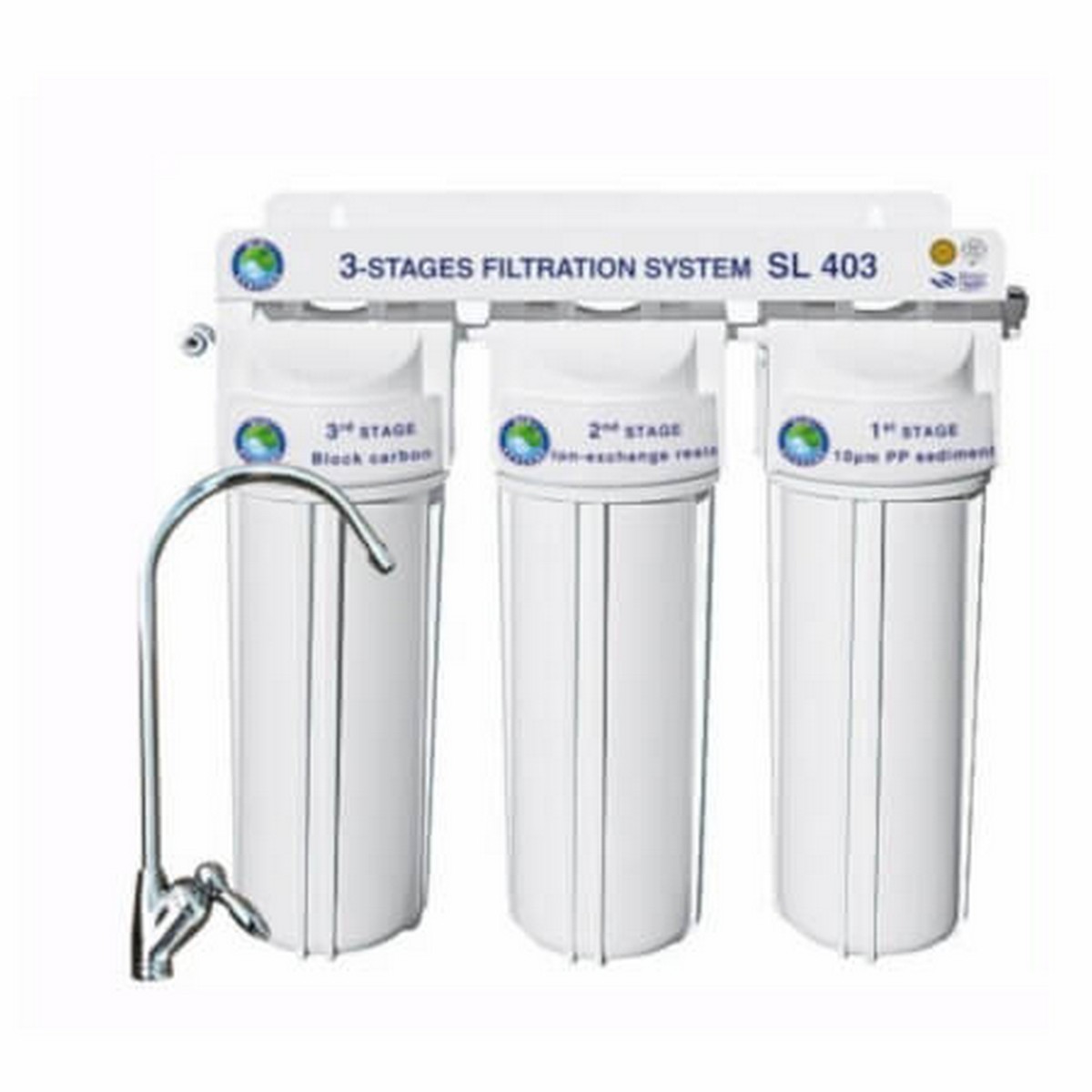 Система 3-х ступінчастого очищення Bio+ systems (очищення+пом'якшення) SL403 -NEW + монокран